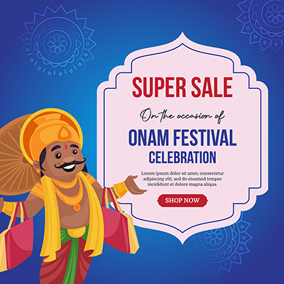 Banner template of onam festival celebration super sale