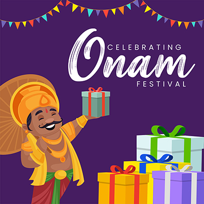 Banner template of the celebrating onam festival