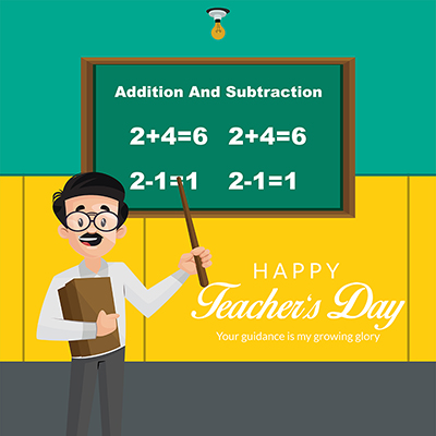 Banner template with a happy teachers day event