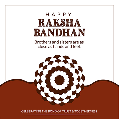 Banner template with the happy raksha bandhan event