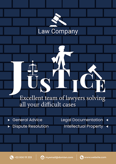 Flyer template of justice