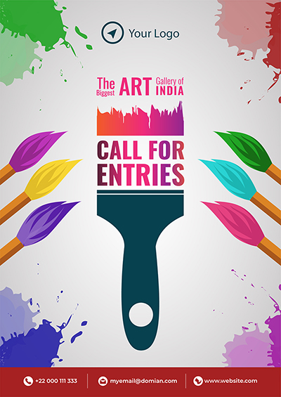 Flyer template of the biggest art gallery of india