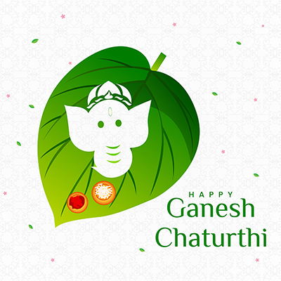 Happy ganesh chaturthi with a banner template