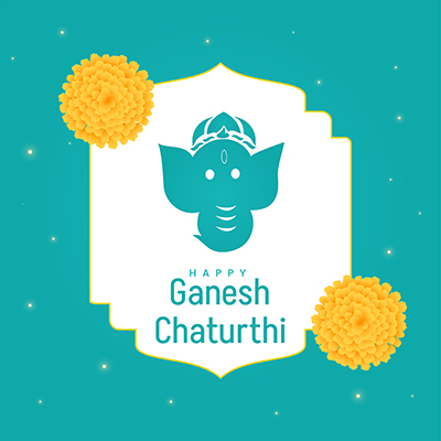 Happy ganesh chaturthi with banner template