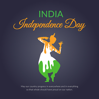 Independence day of indian with a banner template