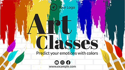 Landscape template of art classes show emotions with colors