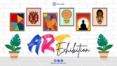 Landscape template of art design exhibition