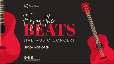 Landscape template of enjoy the beats live music concert
