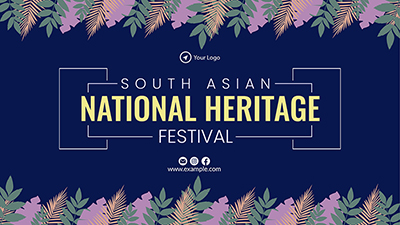 Landscape template of national heritage festival