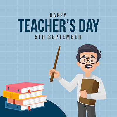 Template banner of a happy teachers day Template banner of a happy teachers day