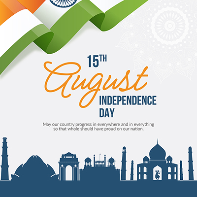 Template banner of independence day event