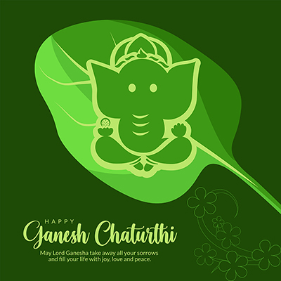 Template banner of the happy ganesh chaturthi