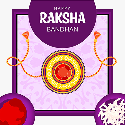 Template banner of the happy raksha bandhan event design