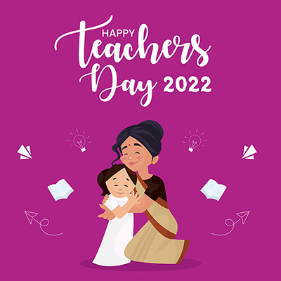 Template banner of the happy teachers day