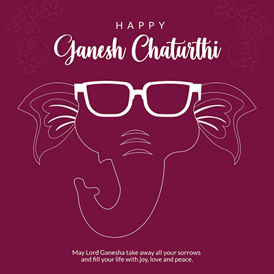 Template banner with a happy ganesh chaturthi event