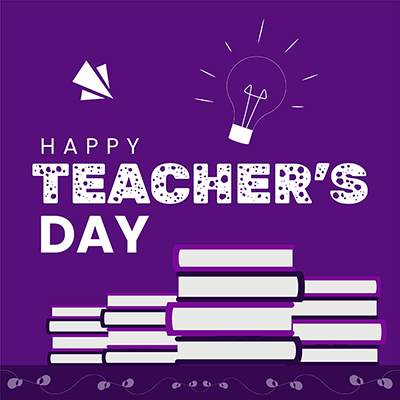 Template banner with the happy teachers day