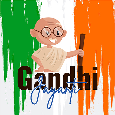 Banner for the gandhi jayanti event template