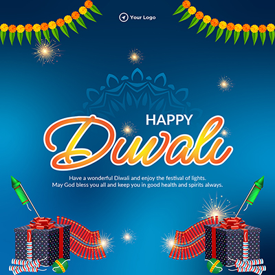 Banner template for the happy diwali wishes