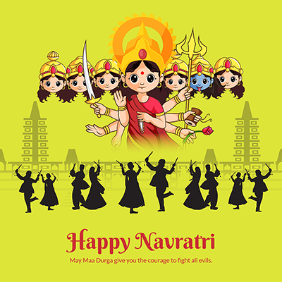 Banner template happy navratri