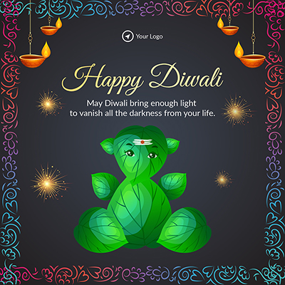 Banner template of a happy diwali