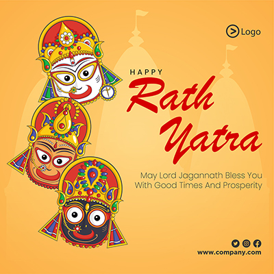 Banner template of happy rath yatra festival