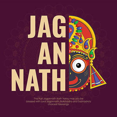 Banner template of jagannath ratha yatra festival