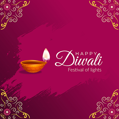 Banner template of the happy diwali wishes