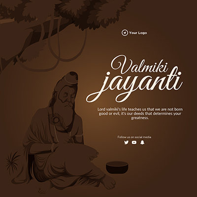 Banner template of the valmiki jayanti