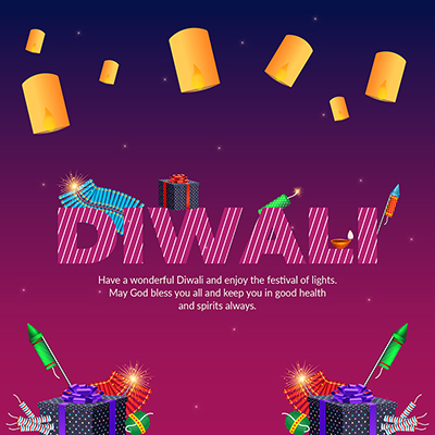 Banner template with a diwali festival