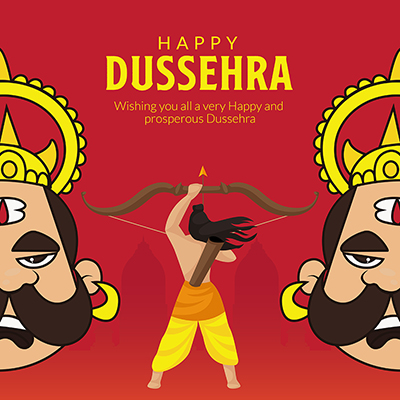 Banner template with the happy dussehra festival