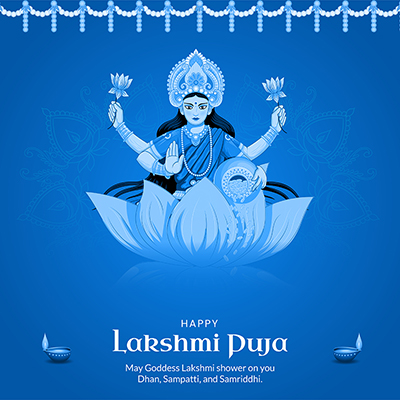 Happy lakshmi puja with the banner template