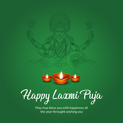 Template banner for happy lakshmi puja