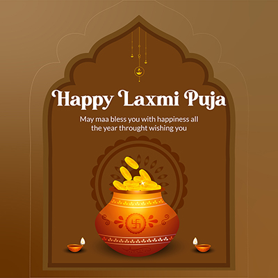 Template banner for the happy lakshmi puja
