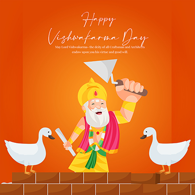 Template banner for the happy vishwakarma day
