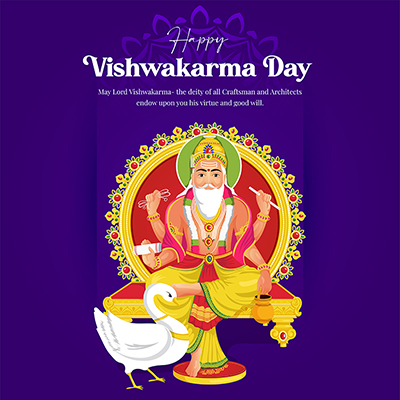 Template banner happy vishwakarma day