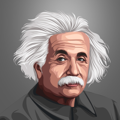 Albert Einstein Theoretical Physicist Vector Portrait Illustration