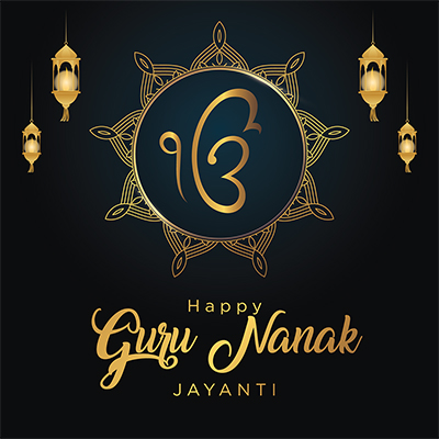 Banner for happy guru nanak jayanti template