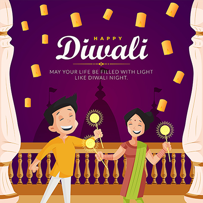 Banner of happy diwali wishes on template Banner of happy diwali wishes on template