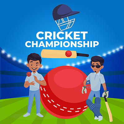 Banner template for cricket championship