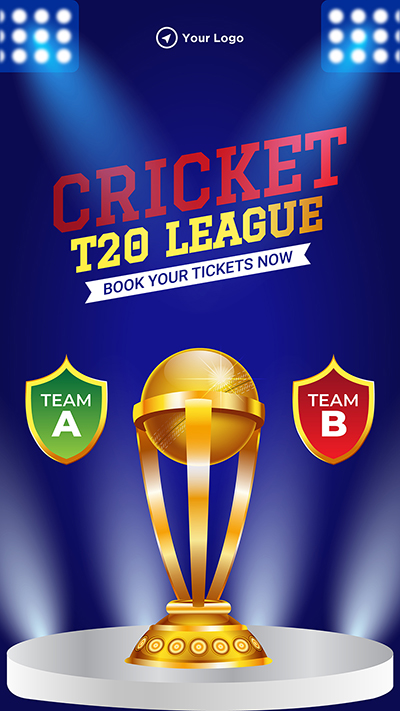 Banner template for cricket t20 match league