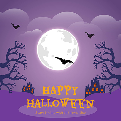 Banner template for happy halloween day