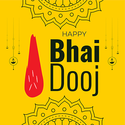 Banner template with the happy bhai dooj wishes