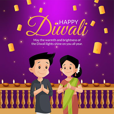 Banner with happy diwali festival on the template Banner with happy diwali festival on the template