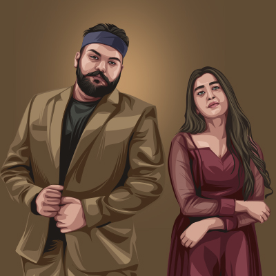 Bhalu Rapper Indian Singer Vector Illustration