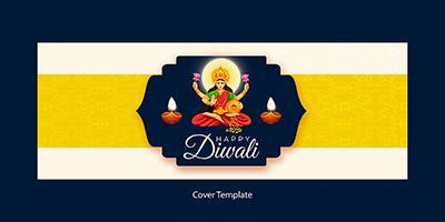Facebook cover template for a happy diwali