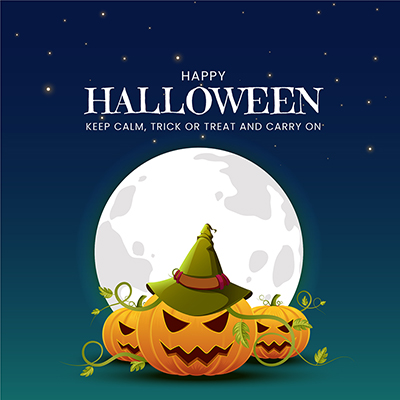Happy halloween day with banner template