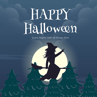 Happy halloween event on a banner template