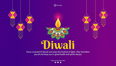 Landscape template of diwali festival