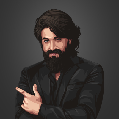 Naveen Kumar Gowda Indian Actor Vector Illustration