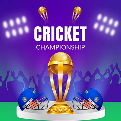 Template banner of the cricket championship